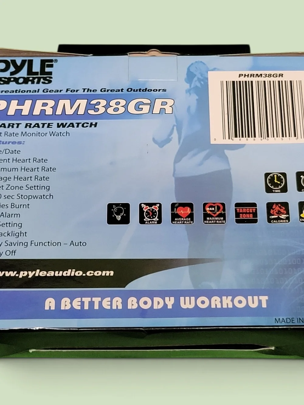 Pyle Sports Green Heart Rate Smartwatch - PHRM38G